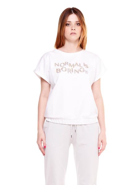 Bluza na co dzień na siłownię. Białe bluzy bez kaptura damskie LEONE 1947 APPAREL, s. Za 84.16 zł.