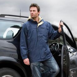 Męska, Wodoodporna, Wiatroodporna Kurtka O Średniej Wadze. Brązowe kurtki treningowe męskie RESULT, l, bez wzorów, z materiału, trekkingowe. Za 87.99 zł.