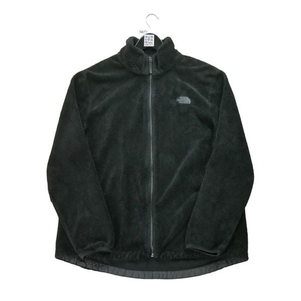 Second life - Kurtka z polaru z okrągłym wzorem dla kobiet - Jak nowy. Czarne kurtki damskie The North Face, bez wzorów, z polaru, bez kaptura. Za 190.31 zł.