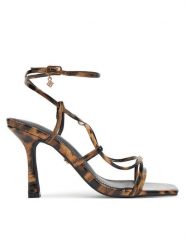 DeeZee Sandały AL339-1 Brązowy. Brązowe sandały damskie DeeZee, bez wzorów, ze skóry, bez obcasa, na szpilce. Za 139.99 zł.