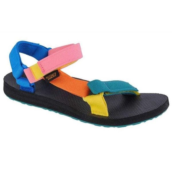 Sandały Damskie Original Universal. Czarne obuwie trekkingowe damskie Teva, bez wzorów, z gumy, bez obcasa, na obcasie. Za 399.99 zł.