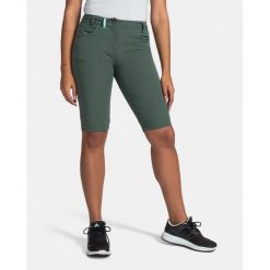 Damskie szorty outdoorowe Kilpi SYLANE-W. Zielone szorty damskie Kilpi, bez wzorów, z nylonu, sportowe. Za 215.49 zł.