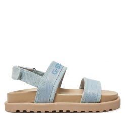 Sandały G-Star Raw. Niebieskie sandały damskie G-Star Raw, bez wzorów, bez obcasa, na płaskiej podeszwie. Za 419.99 zł.