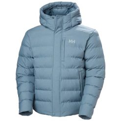 Ocieplana kurtka z kapturem Helly Hansen Alby. Niebieskie kurtki męskie Helly Hansen, bez wzorów, z puchu, sportowe, z kapturem. W wyprzedaży za 959.20 zł.