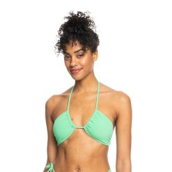 Góra od stroju kąpielowego ROXY Color Jam TRI. Zielone bikini damskie Roxy, bez wzorów. Za 79.99 zł.