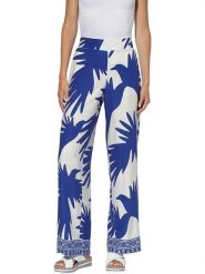 Heine Spodnie w kolorze biało-niebieskim rozmiar: 40. Białe spodnie materiałowe damskie Heine, bez wzorów, z materiału. Za 74.11 zł.