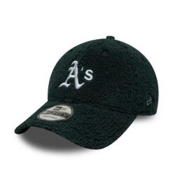 Czapka baseballowa 9Forty Oakland Athletics Winter Borg. Zielone czapki męskie New Era, bez wzorów, casualowe. Za 139.20 zł.