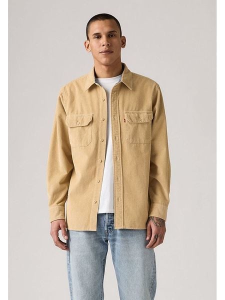 Levi's Koszula sztruksowa w kolorze żółtym rozmiar: L. Żółte koszule męskie Levi's, l, bez wzorów, ze sztruksu, bez kołnierzyka, bez ramiączek. Za 165.31 zł.