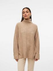 Vero Moda Golf w kolorze beżowym rozmiar: XL. Brązowe golfy damskie Vero Moda, xl, bez wzorów, bez ramiączek. Za 98.95 zł.
