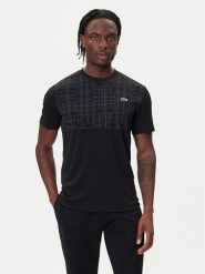 Lacoste Koszulka techniczna TH4782 Czarny Regular Fit. Czarne t-shirty sportowe męskie Lacoste, m, z syntetyku, bez ramiączek, tenisowe. Za 329.99 zł.