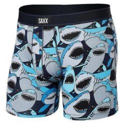 Bokserki termoaktywne męskie Saxx Daytripper Boxer Brief Fly. Niebieskie bokserki męskie Saxx, bez wzorów. Za 102.99 zł.
