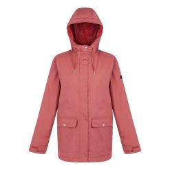 Kurtka turystyczna damska Regatta Broadia parka przeciwdeszczowa. Czerwone kurtki damskie Regatta, na zimę, bez kaptura. W wyprzedaży za 299.99 zł.