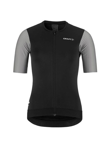 Craft Koszulka kolarska "ADV Aero Jersey" w kolorze czarnym rozmiar: L. Czarne bluzki sportowe damskie Craft, l, bez wzorów, z jersey, bez ramiączek. Za 142.18 zł.