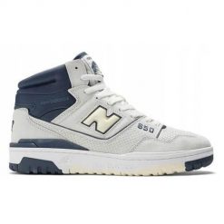 Buty do chodzenia męskie New Balance BB650RVN. Białe buty wizytowe męskie New Balance, z materiału, bez zapięcia. Za 475.00 zł.