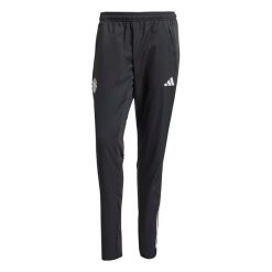 Spodnie dresowe Prematch Manchester United 2025/26. Czarne spodnie sportowe męskie Adidas, z dresówki. Za 276.50 zł.