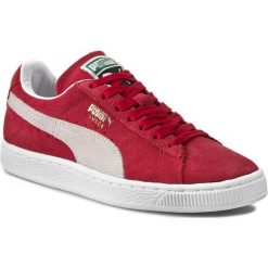 Półbuty PUMA - Suede Classic + 352634 05 Team Regal Red/White. Czerwone półbuty damskie Puma, bez wzorów, z materiału, bez obcasa, na płaskiej podeszwie. W wyprzedaży za 229.99 zł.