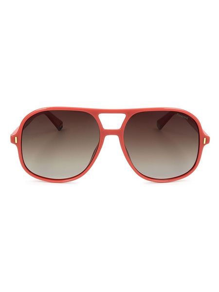 Polaroid Okulary przeciwsłoneczne unisex w kolorze czerwonym rozmiar: 57. Czerwone okulary przeciwsłoneczne damskie Polaroid. Za 154.43 zł.