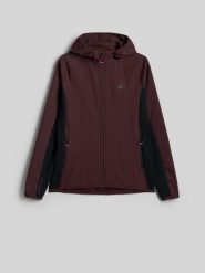 4F Kurtka softshell wiatroodporna damska - czarna XS. Czarne kurtki damskie 4f, xs, bez wzorów, z softshellu, bez kaptura. Za 249.99 zł.