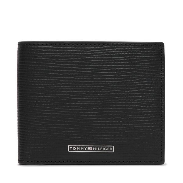 Portfel Tommy Hilfiger. Czarne portfele męskie Tommy Hilfiger, bez wzorów. Za 329.99 zł.