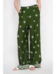 ASSUILI Spodnie w kolorze khaki rozmiar: 36. Brązowe spodnie materiałowe damskie Assuili, bez wzorów, z materiału. Za 100.99 zł.