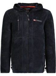 Geographical Norway Kurtka polarowa "Upload" w kolorze czarnym rozmiar: XXL. Czarne kurtki męskie Geographical Norway, xxl, z aplikacjami, z materiału, bez kaptura. Za 121.80 zł.