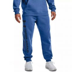 Spodnie dresowe męskie Under Armour Rival Fleece Chroma Pants. Niebieskie spodnie dresowe męskie Under Armour, bez wzorów, z dresówki. Za 129.99 zł.