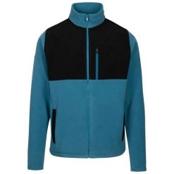 Bluza Polarowa Męska Falkenham. Niebieskie bluzy z kapturem męskie Trespass, na zimę, l, z dzianiny. Za 160.99 zł.