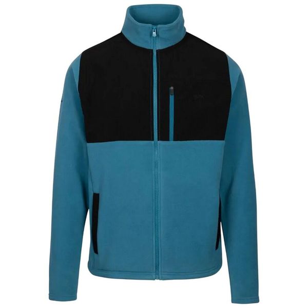 Bluza Polarowa Męska Falkenham. Niebieskie bluzy z kapturem męskie Trespass, na zimę, l, z dzianiny. Za 160.99 zł.