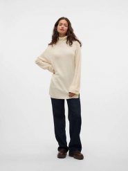 Vero Moda Golf w kolorze kremowym rozmiar: M. Brązowe golfy damskie Vero Moda, m, bez wzorów, bez ramiączek. Za 98.95 zł.