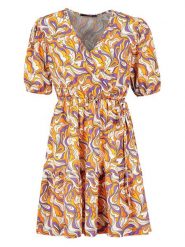 Sublevel Sukienka ze wzorem rozmiar: M/L. Sukienki damskie Sublevel, l, bez wzorów, bez kołnierzyka, bez ramiączek, midi, rozkloszowane. Za 78.84 zł.