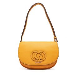 Torebka Guess. Żółte listonoszki damskie Guess, z aplikacjami, bez dodatków. Za 449.99 zł.