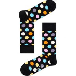Happy Socks - Skarpetki. Czarne skarpetki damskie Happy Socks, bez wzorów, z bawełny. W wyprzedaży za 24.90 zł.