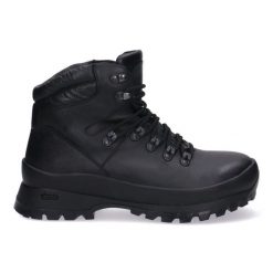 Solidne buty trekkingowe taktyczne-myśliwskie Bizon Pollonus czarny 6-0126-001 czarne czarne. Czarne buty trekkingowe męskie z materiału, bez zapięcia, trekkingowe. Za 855.37 zł.