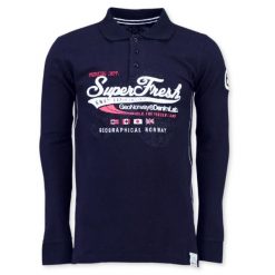 Koszulka męska Geographical Norway Kiobrasil granatowa polo. Niebieskie koszulki polo męskie Geographical Norway, m, bez wzorów, z bawełny, bez ramiączek. Za 121.49 zł.