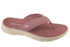 Japonki damskie, Go Walk Flex Sandal - Holly. Fioletowe klapki damskie Skechers, bez wzorów, z materiału, bez obcasa. Za 189.99 zł.