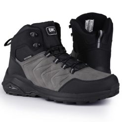 Buty męskie zimowe wysokie trekkingowe DK EXEC GREY BLACK. Szare buty trekkingowe męskie DK, na zimę, bez zapięcia, trekkingowe. Za 189.00 zł.