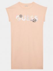 Marciano Guess Sukienka codzienna J4GK14 KAE23 Koralowy Regular Fit. Pomarańczowe sukienki dziewczęce Marciano Guess, z aplikacjami, z bawełny, bez ramiączek. Za 189.99 zł.