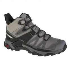 Buty trekkingowe męskie Salomon X Ultra 4 Mid Gtx. Szare buty trekkingowe męskie Salomon, z materiału, za kostkę, bez zapięcia, trekkingowe. Za 776.00 zł.