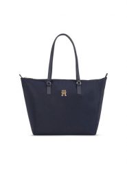 Tommy Hilfiger Torebka Poppy Th Tote AW0AW15639 Granatowy. Niebieskie torebki klasyczne damskie Tommy Hilfiger, bez wzorów, z materiału, bez dodatków. Za 299.99 zł.
