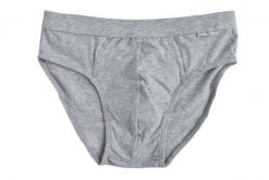 Klasyczne Męskie Slipy, Bawełna z Elastanem, Szare – Pako Jeans. Szare slipki męskie Pako Jeans, bez wzorów, z bawełny. Za 33.00 zł.