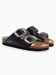 BACKSUN Klapki "Londrina" w kolorze czarnym rozmiar: 39. Czarne klapki damskie Backsun, bez wzorów, bez obcasa. Za 130.99 zł.