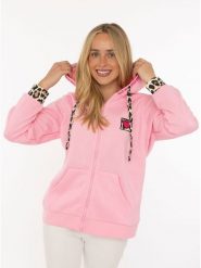 Zwillingsherz Bluza "Wild Heart" w kolorze różowym rozmiar: S/M. Różowe bluzy z kapturem damskie Zwillingsherz, m. Za 206.42 zł.