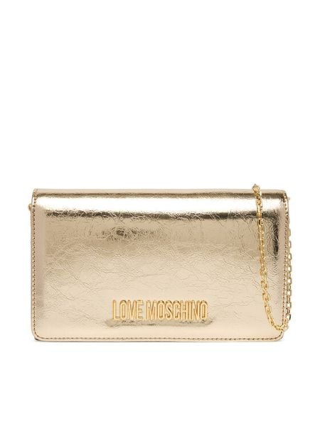 LOVE MOSCHINO Torebka JC4345PP0OKQ0900 Złoty. Żółte torebki klasyczne damskie Love Moschino, bez wzorów, ze skóry, wizytowe, bez kołnierzyka, bez ramiączek. Za 487.99 zł.
