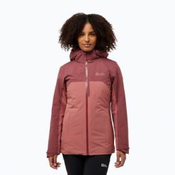 Kurtka 3w1 damska Jack Wolfskin Hunberg. Czerwone kurtki damskie Jack Wolfskin, bez wzorów, bez kaptura. Za 1,129.00 zł.