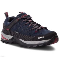 Buty CMP Rigel Low 3Q13247-62BN niebieskie. Niebieskie buty trekkingowe męskie z gumy, bez zapięcia. Za 537.13 zł.