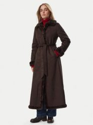 LAUREN RALPH LAUREN Kożuch sztuczny 297P23461001 Brązowy ciemny Regular Fit. Brązowe futra damskie Lauren Ralph Lauren, xs. Za 2,699.00 zł.