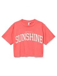 Vero Moda Girl Koszulka "Sia" w kolorze czerwonym rozmiar: 122/128. Czerwone koszulki dziewczęce Vero Moda Girl, s, bez wzorów, z bawełny, bez ramiączek. Za 43.88 zł.