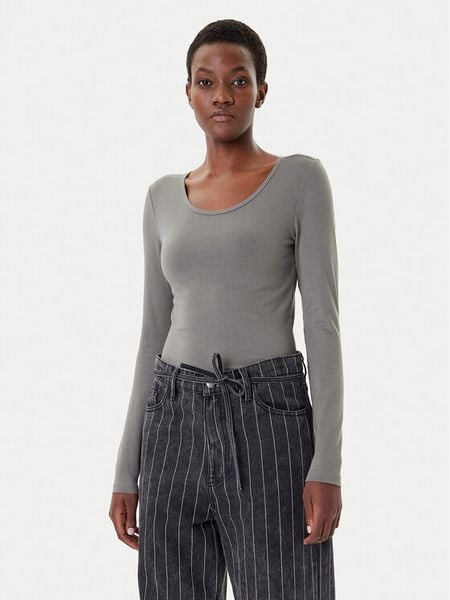 ONLY Bluzka Live Love 15204712 Szary Stretch Fit. Szare bluzki damskie Only, xl, bez wzorów, z bawełny, bez kołnierzyka, bez ramiączek. Za 39.99 zł.