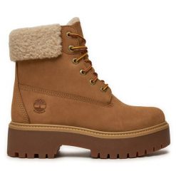 Trapery Timberland. Brązowe trapery damskie Timberland, bez obcasa. Za 889.99 zł.