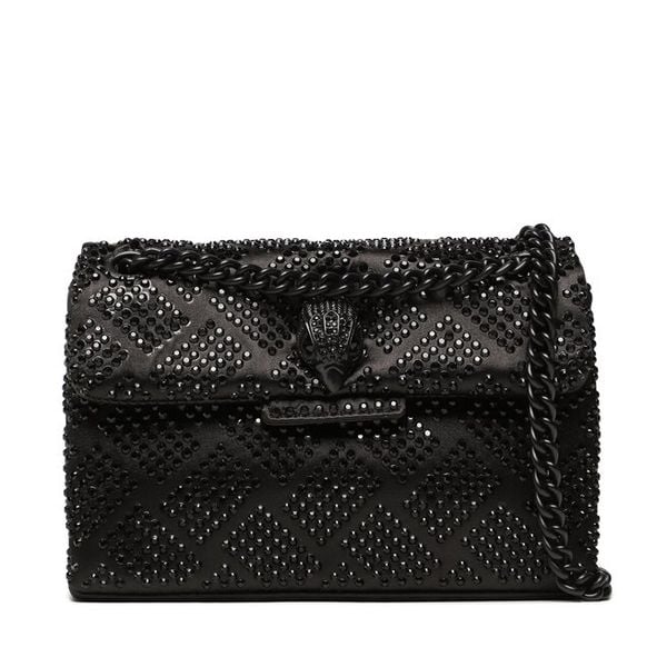 Torebka Kurt Geiger. Czarne torebki klasyczne damskie Kurt Geiger, bez wzorów, wizytowe, bez kołnierzyka, bez ramiączek. Za 659.99 zł.